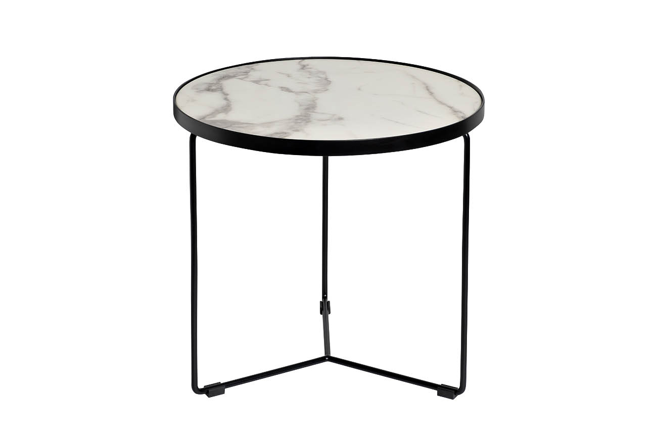 33FS-ET276-BL Стол журнальный Королевский Белый (Royal White) d50*48см_s2 1