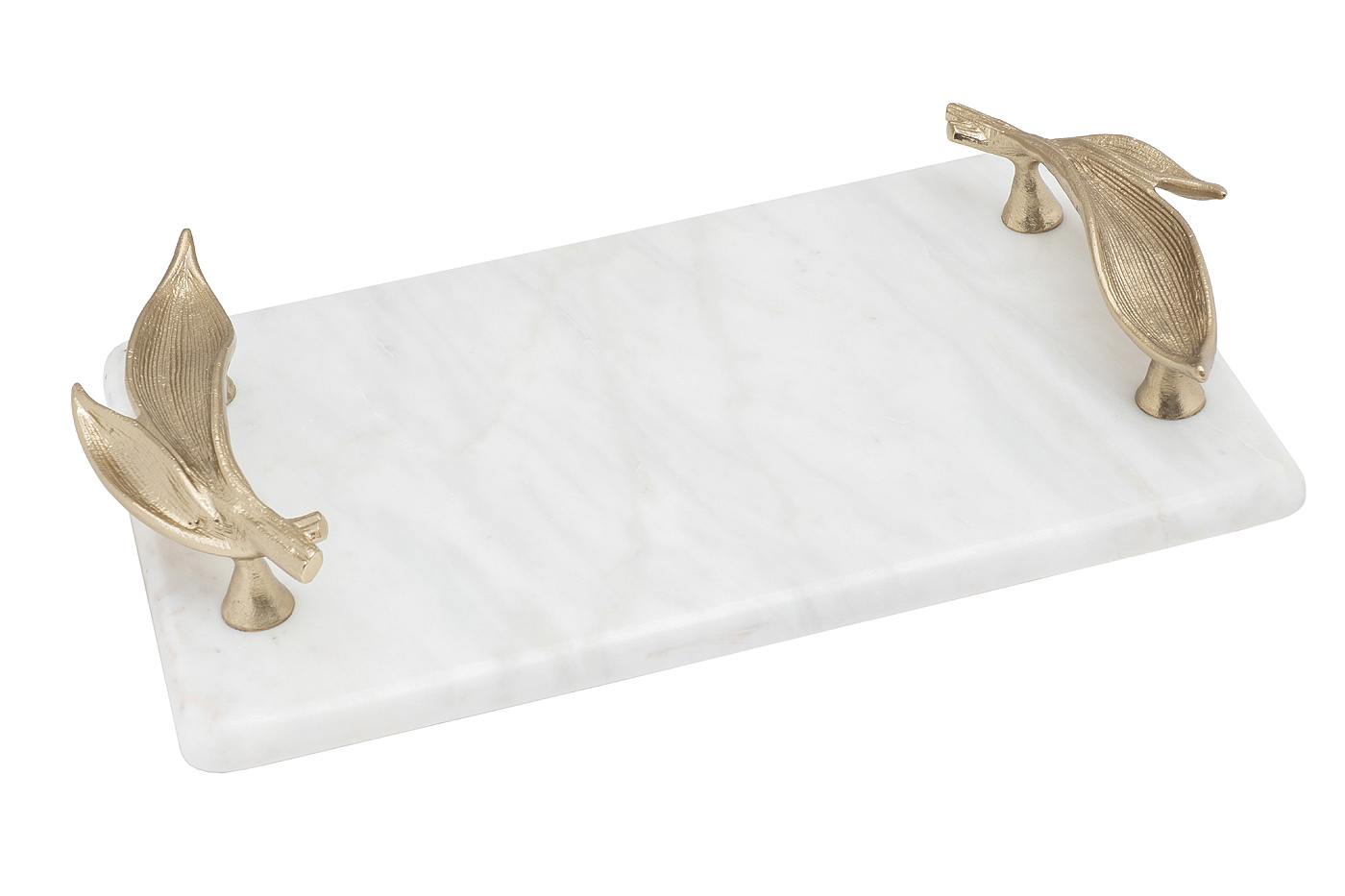 69-22768 Поднос декоративный мраморный «Флора (Flora)» 46.5*27*7см_s2 1