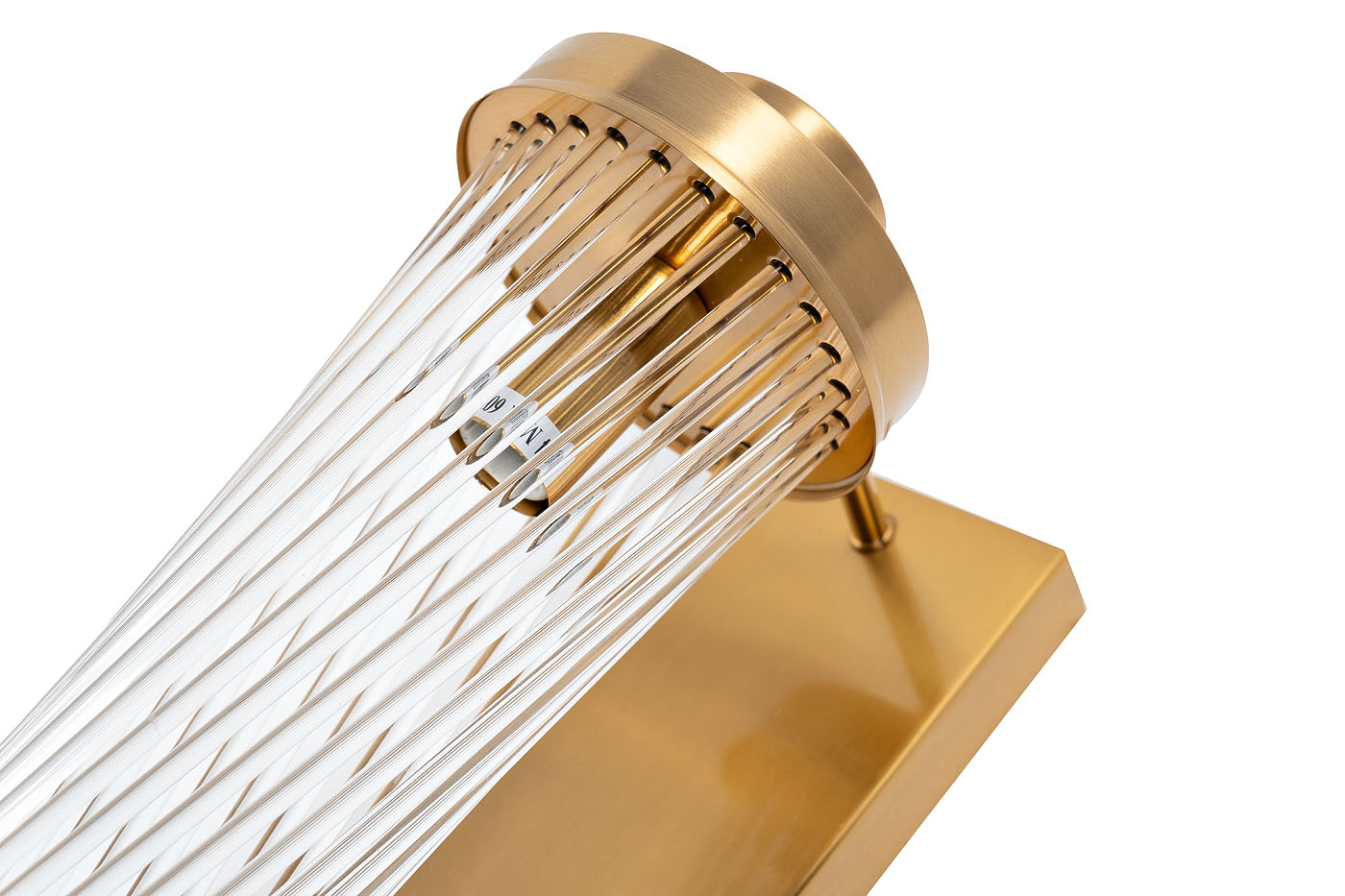 92EL-YG59026  Бра латунь, стекло прозр. 12*18*h.50см_s2 2