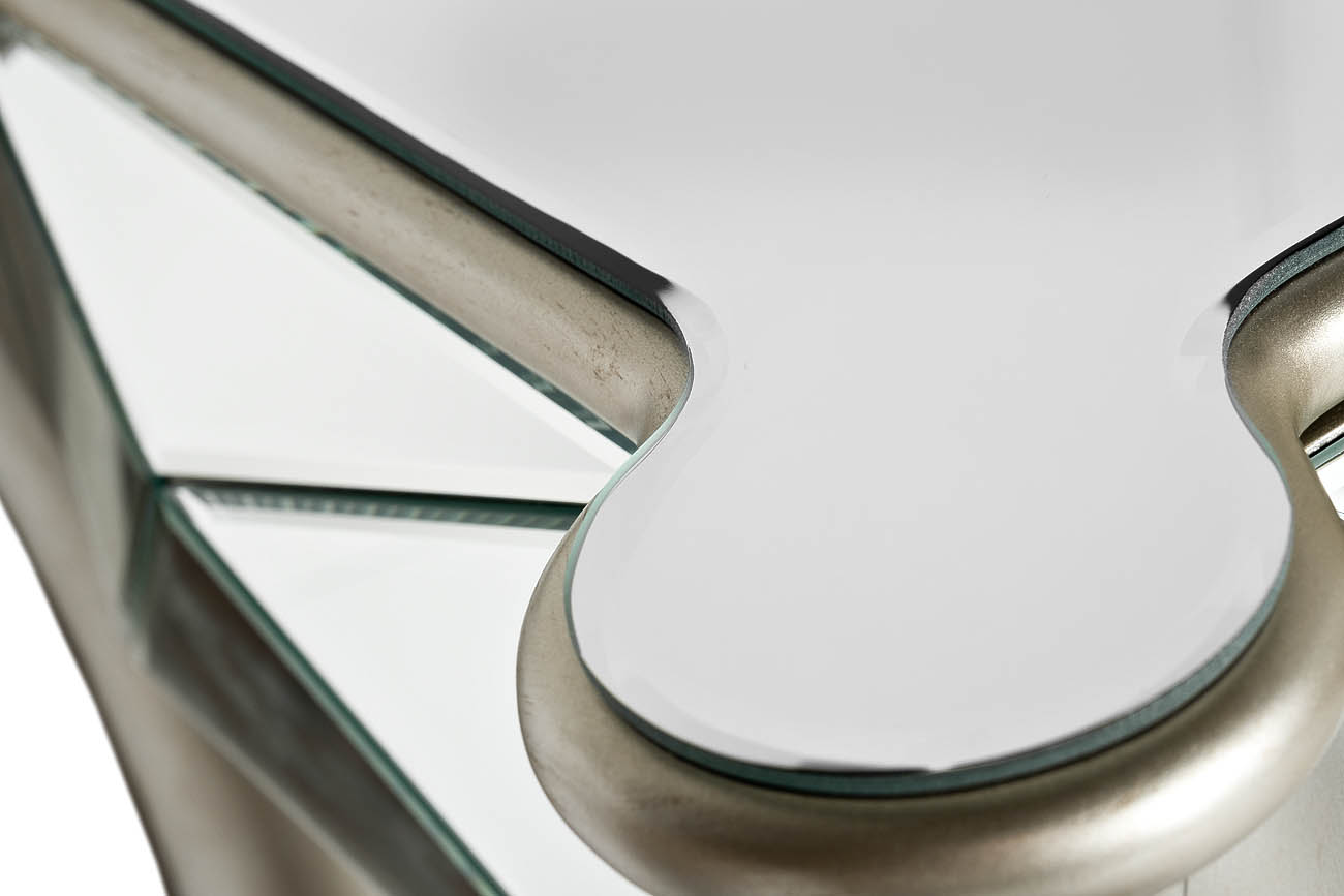 KFC665 Консоль зеркальная 2 ящика 132*45*82см_s2 5