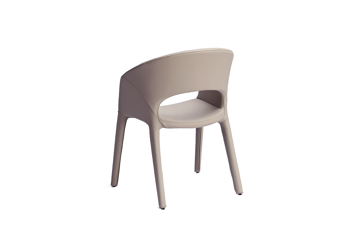 160KD-80200 Стул обеденный экокожа бежевый 55*55*77см_s2 3