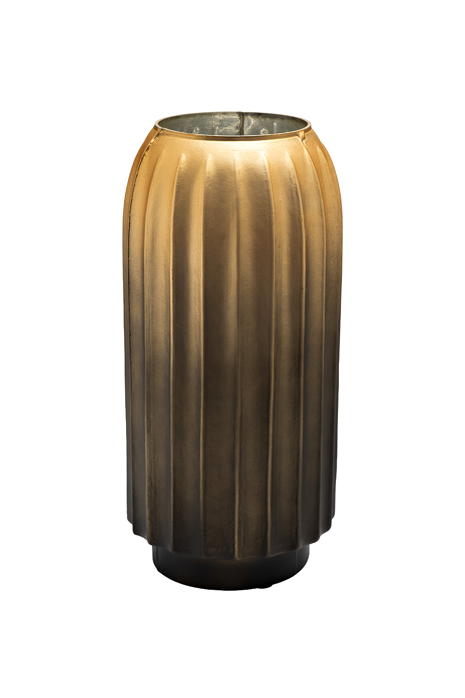 71PN-52240 Ваза декоративная стекл. золотая 14,6*14,6*32см_s2 1