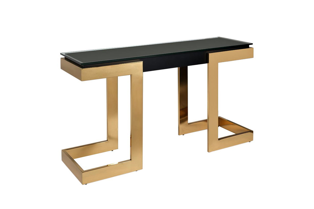 58DB-CST18166 Консоль Marbella черн/золото 130*37*76,5см_s2 2