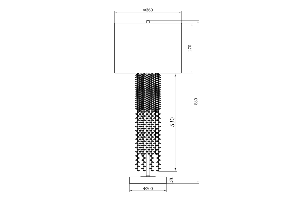 K2KR0700T-1 Лампа настольная Медуза (Medusa) d43*88см плафон белый_s2 2