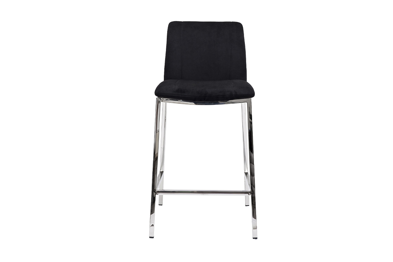 30C-DX-2091 BLK Стул барный велюр черный 42*53*88см_s2 1