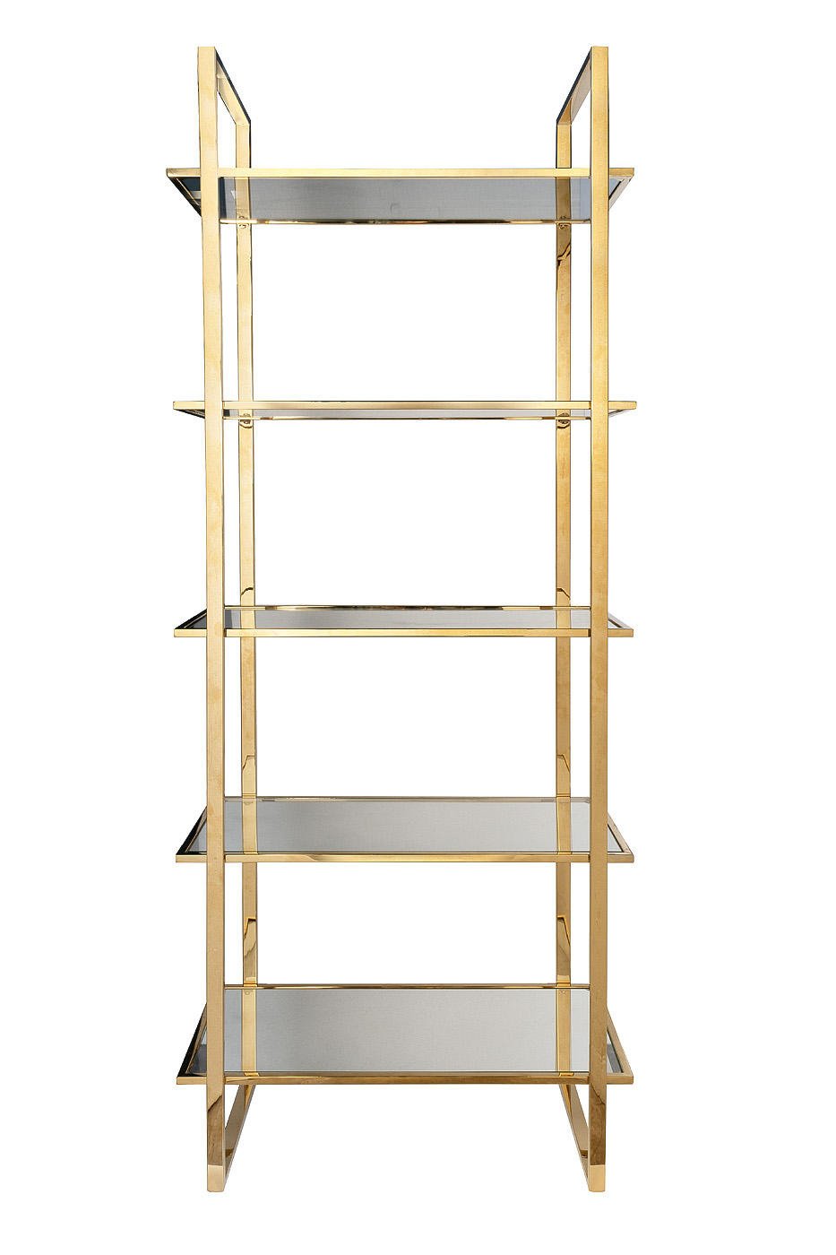 47ED-00401 Стеллаж прозр.стекло/золото 81*40*200см_s2 1