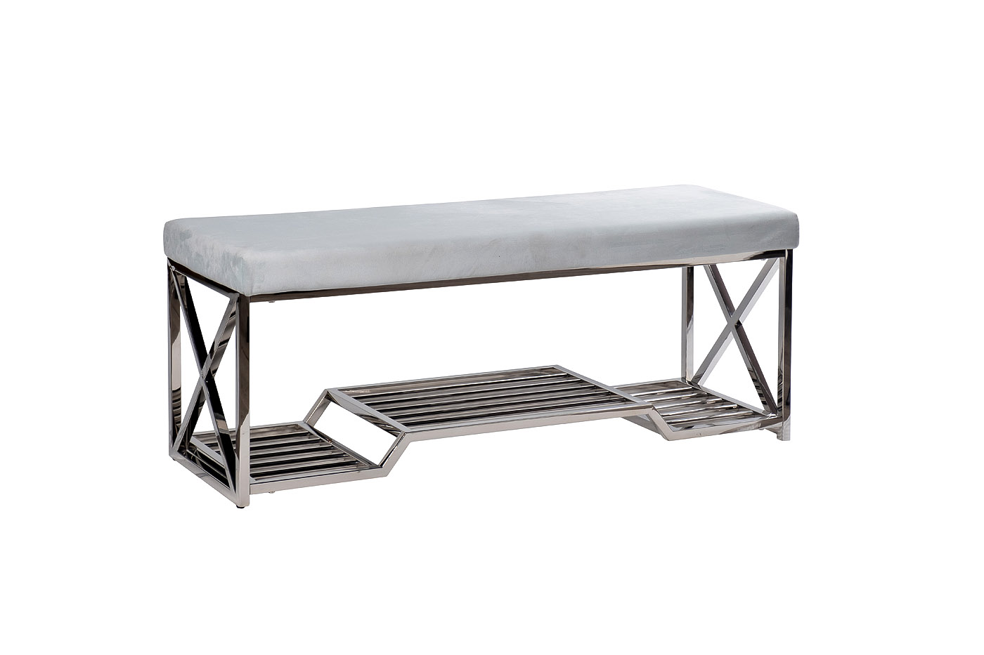 47ED-010BAN-GLB Банкетка голубой велюр/хром 120*40*47см_s2 2