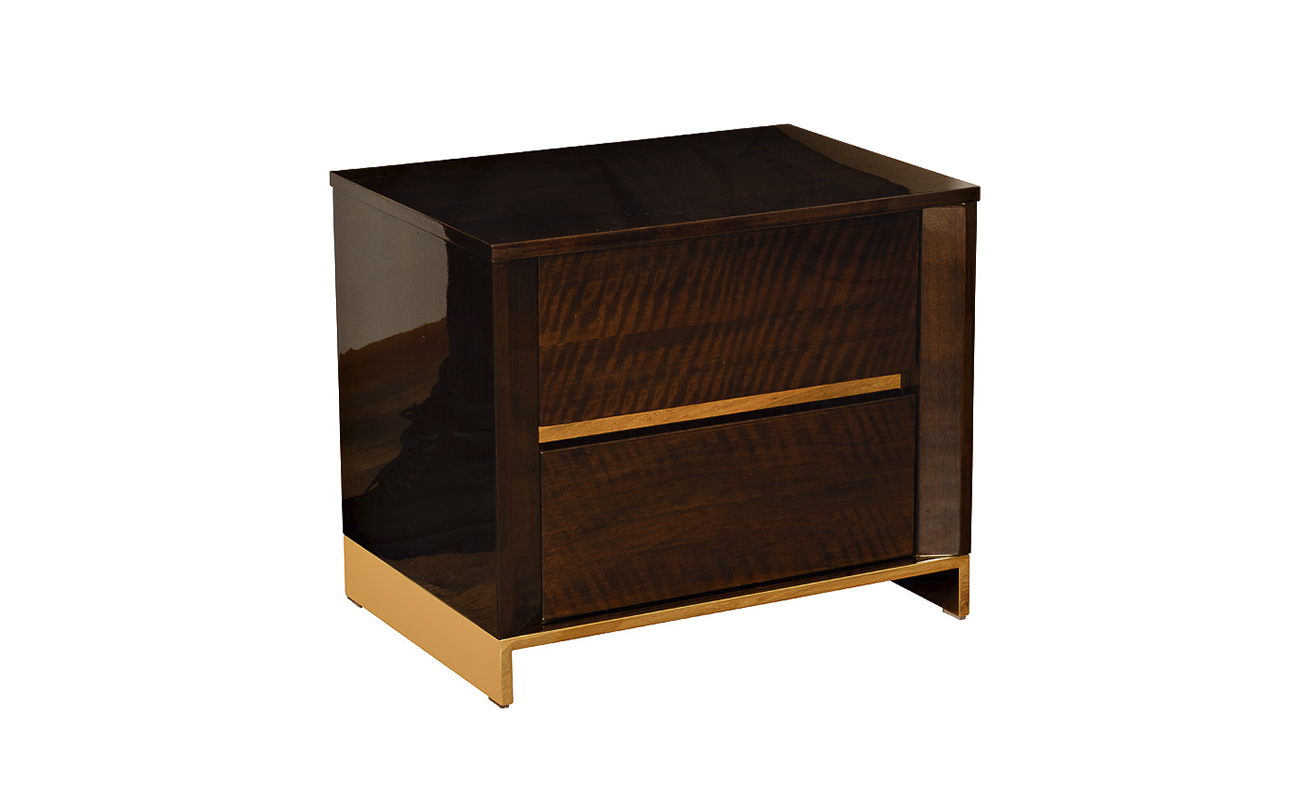 84HB-237TUMB Тумбочка тиковый шпон/лак, золото 60*42*50см_s2 2