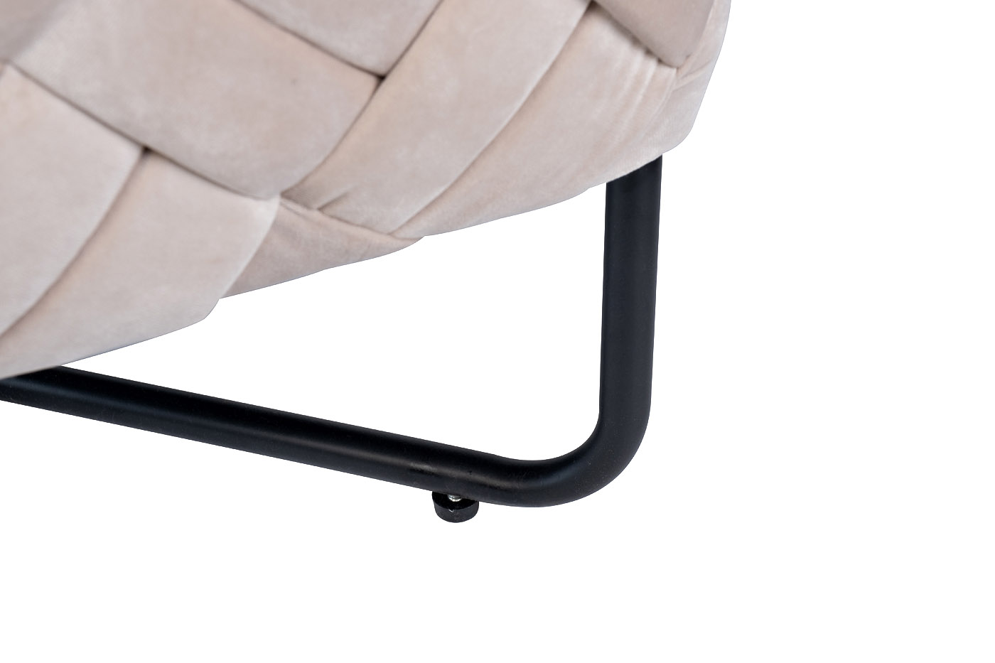 N-OT-100 BG BL Банкетка плетеная велюр бежевый 43*43*44см_s2 4