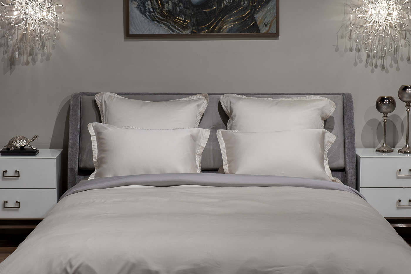 144HF-40411 Комплект наволочек тенсель жемчужный 70*70 (2шт)_s2 2