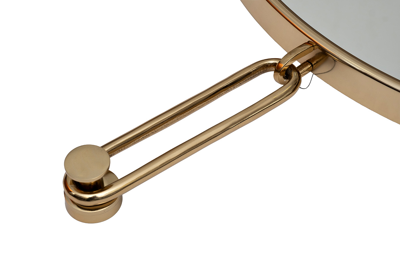 79MAL-9206-100G Зеркало на подвесе рама металл. цвет золото d77см_s2 3