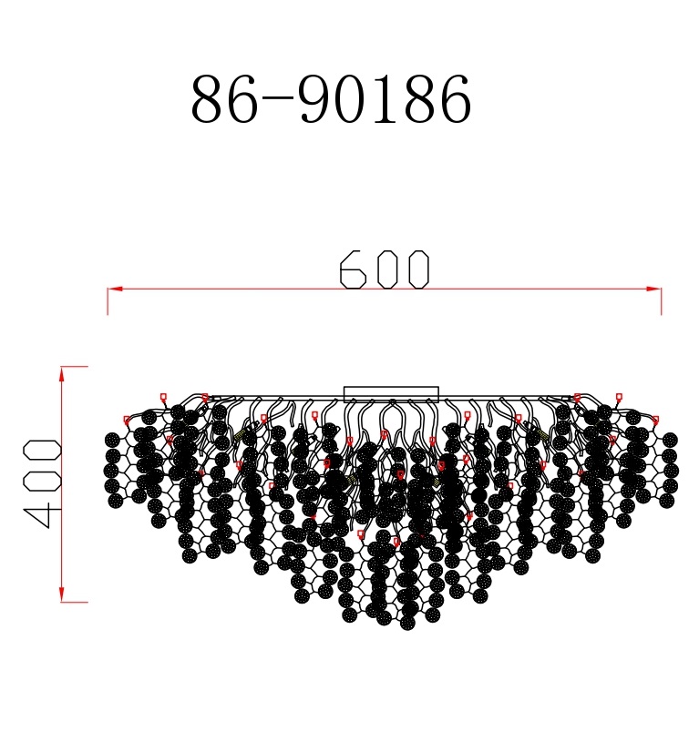86-90186 Люстра TENERA круглая потолочн. d.60*h.40см, золото_s2 2