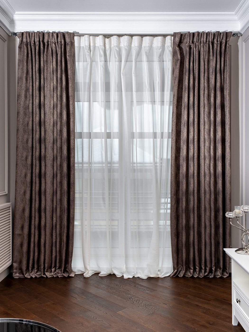 121GD-SHTUL-ED Тюль SASHA кремовый  280*270см_s2 3