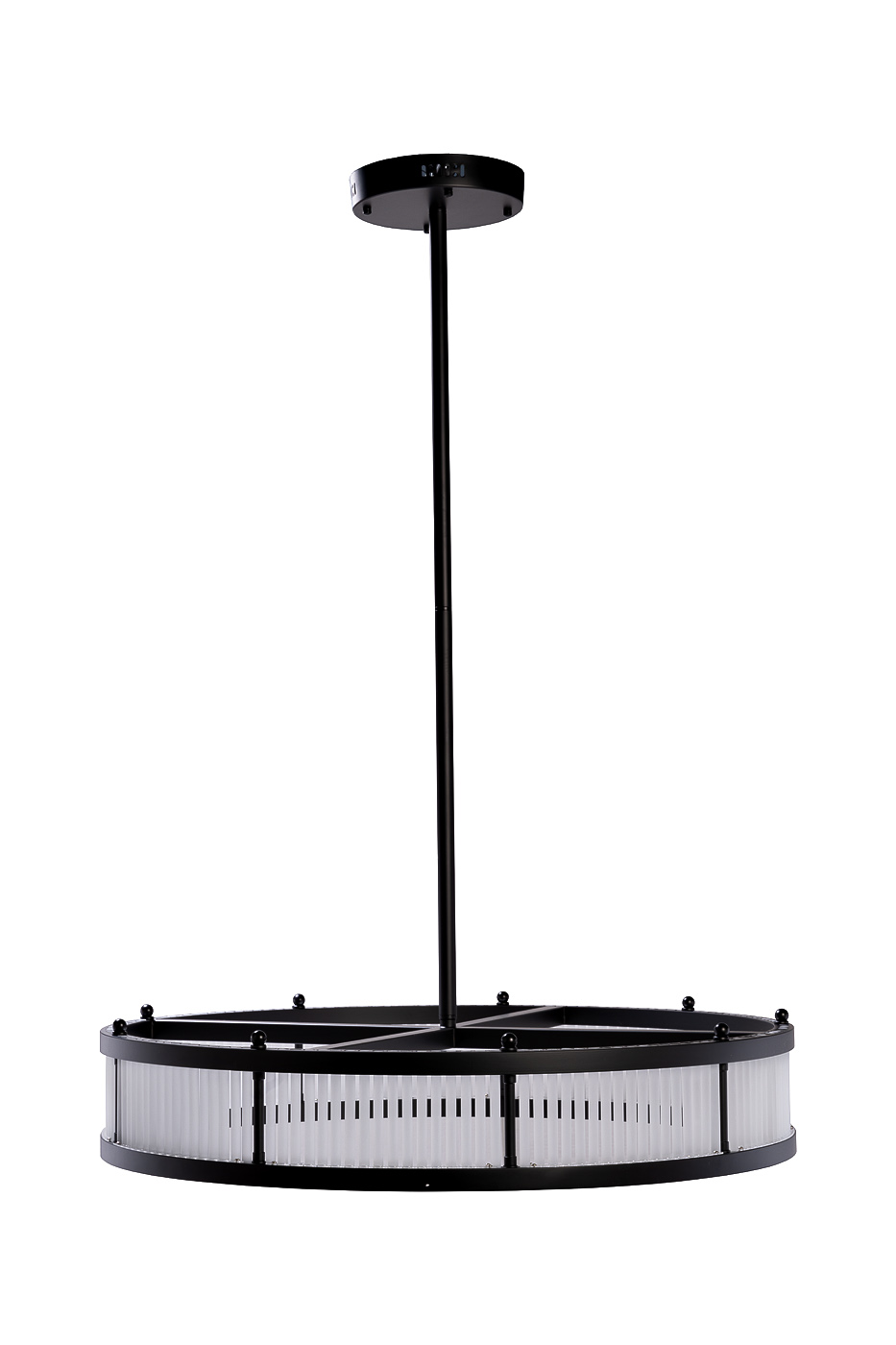 K2KM12851 Люстра Ancona круглая чёрный матовый/стекло прозр. d85см_s2 1