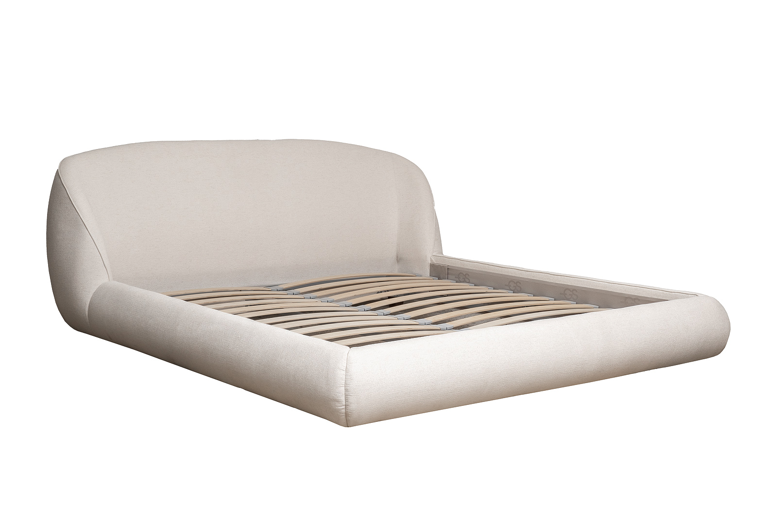 Кровать Палаццо(Palazzo) 180 без мех.шенилл экрю Natur-Ecru 215*240*90см_s2 2