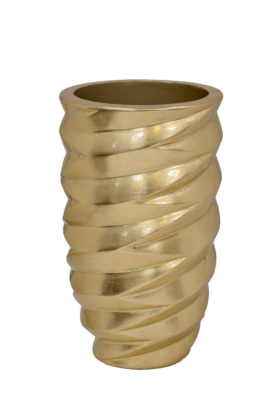 ZS2058-19 Кашпо волнистое цвет золото d30*50см_s2 1