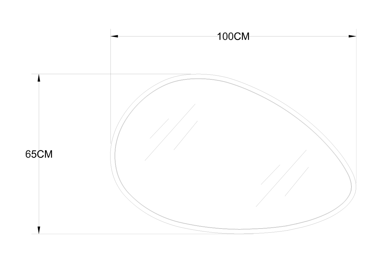 19-OA-9114 Зеркало в металл. раме золотого цвета с подсветкой LED 65*100см_s2 5