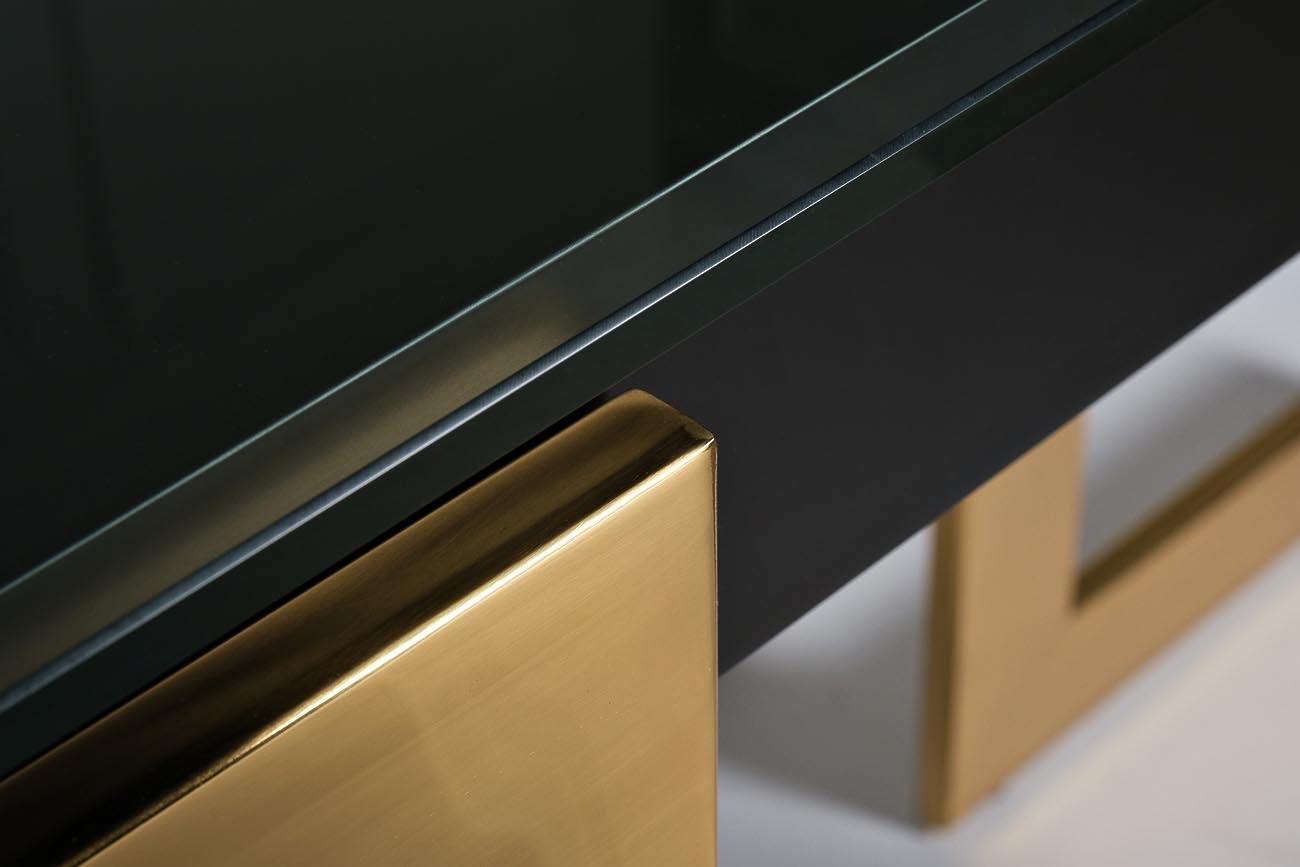 58DB-CST18166 Консоль Марбелла (Marbella) черн/золото 130*37*76,5см_s2 4