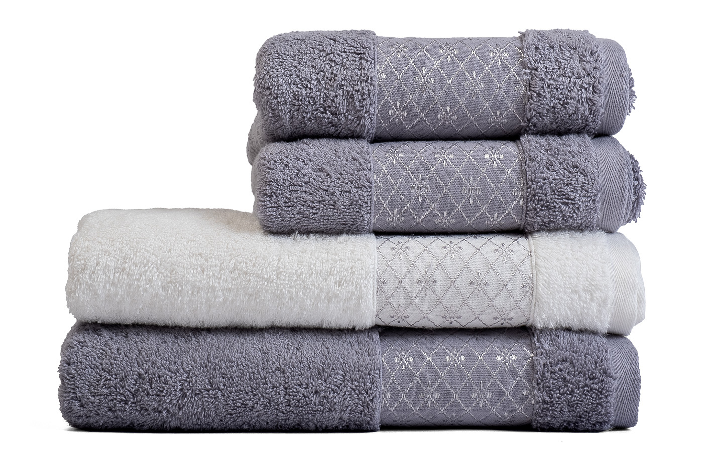 Полотенце махровое 50*90 Венера серое_s2 4