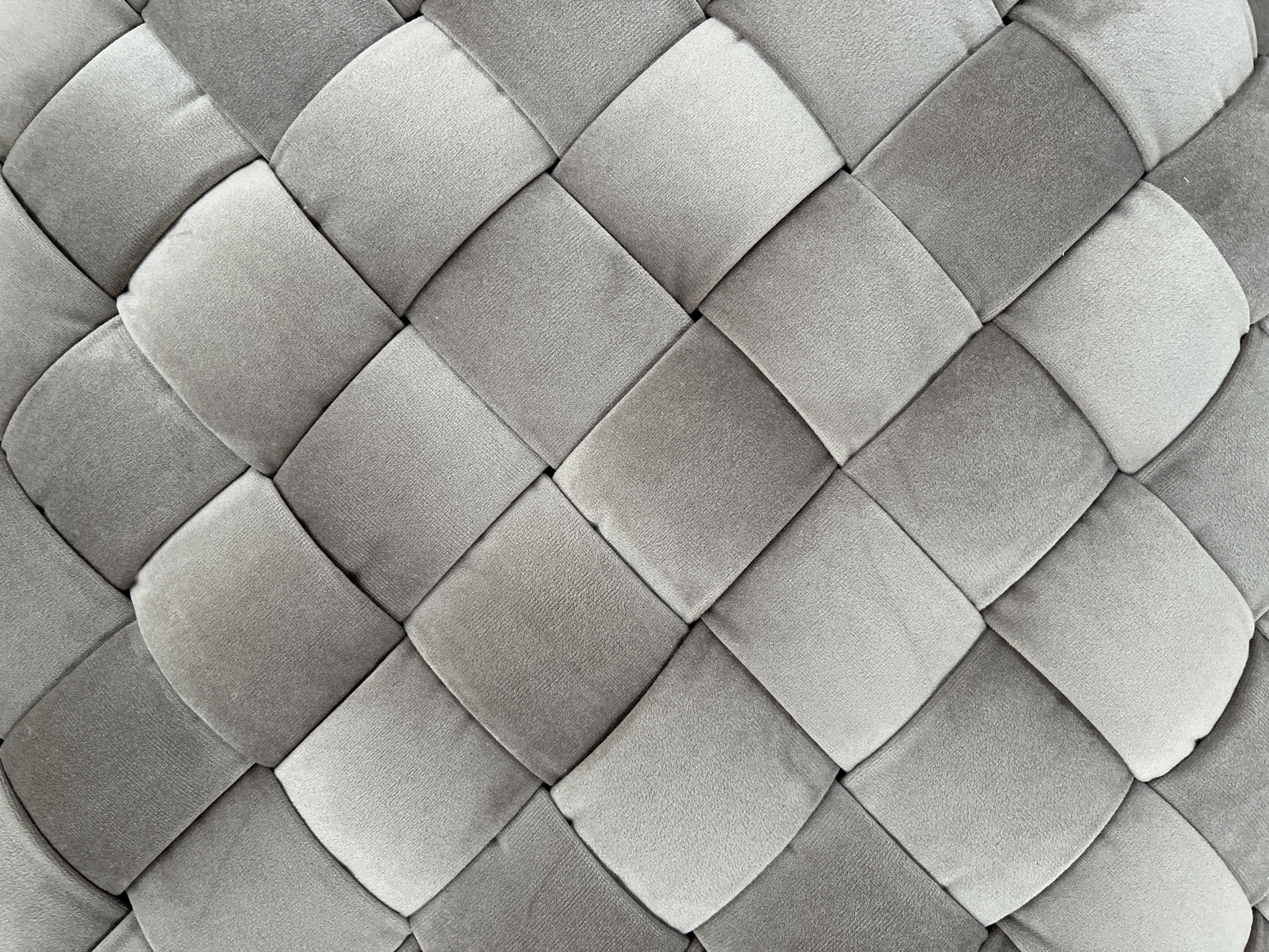 N-PUF-222 SVB Пуф плетеный, велюр светло-бежевый 60*60*30см_s2 3