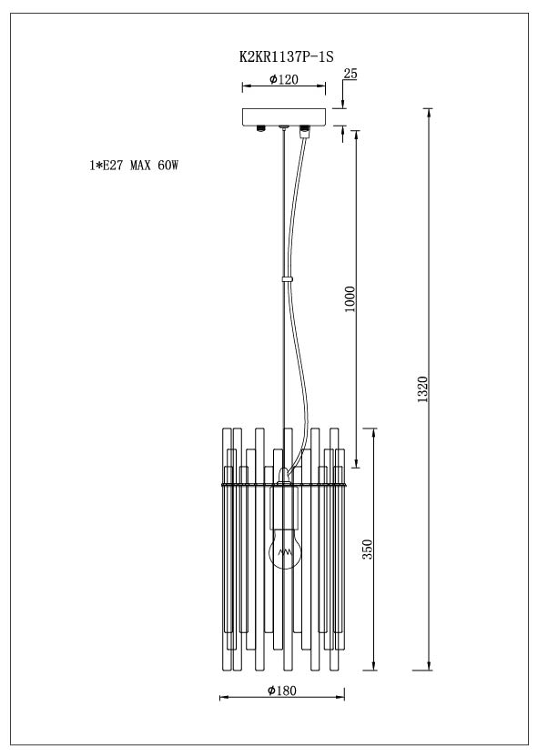 K2KR1137P-1S Светильник потолочный d18*h35см_s2 3