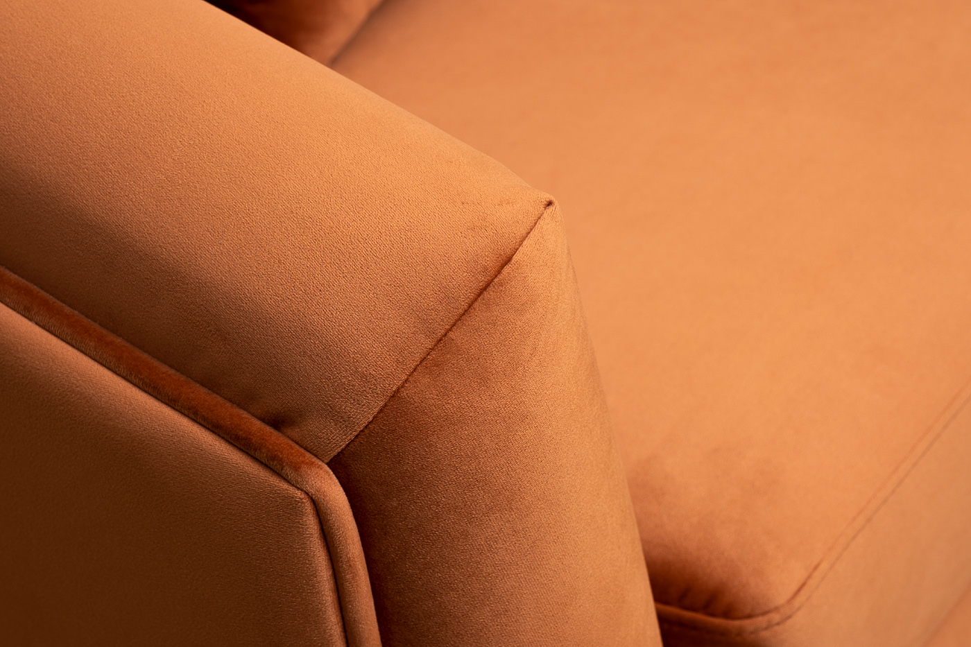 Диван Треви(Trevi) 230М(К) трехм раскл с кантом терракотовый Colt006 232*103*88см_s2 4