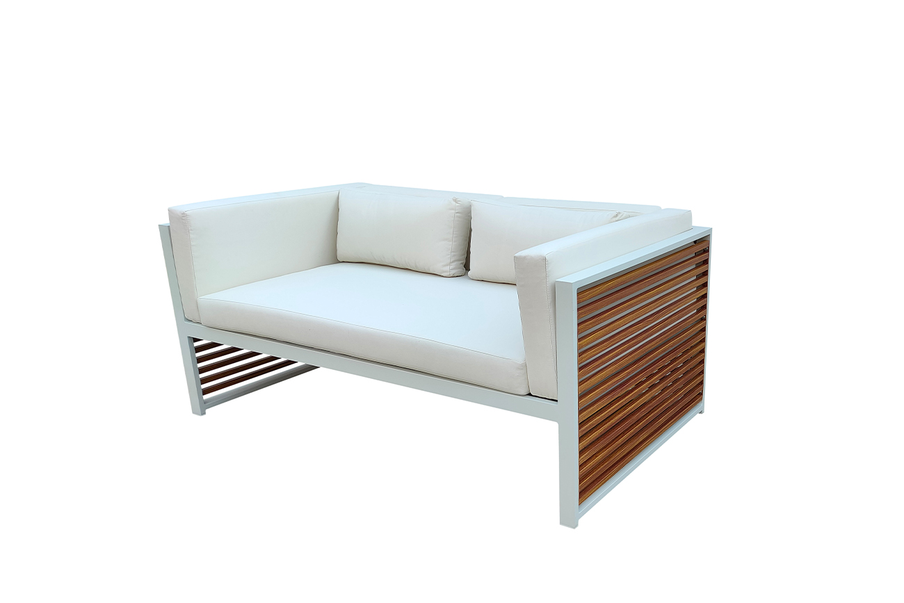 129KN-01912 Диван двухместный «ЛАЙН (LINE)» уличный белый 160*90*68см_s2 2