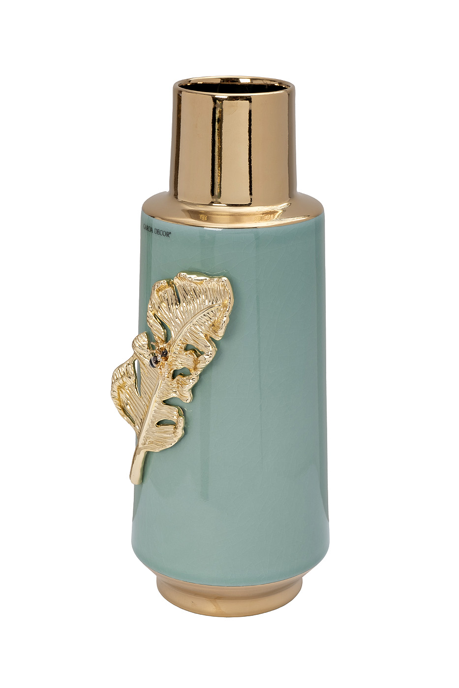 55RD6345L Ваза керамическая с золотым декором15*14*38см_s2 1