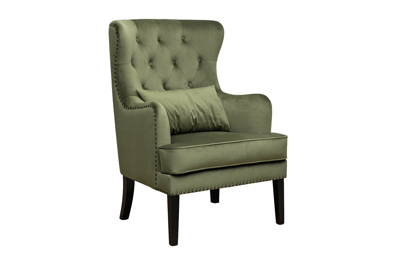 Кресло Римини(Rimini) велюр зеленый Colt008-ZEL 74*84*104см с подушкой_s2 2