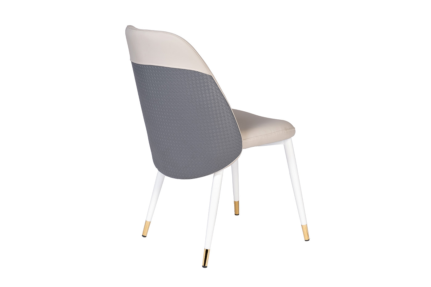 30C-DX-2100 Стул экокожа бежевая/серая 63*51*84см, белые ножки_s2 3