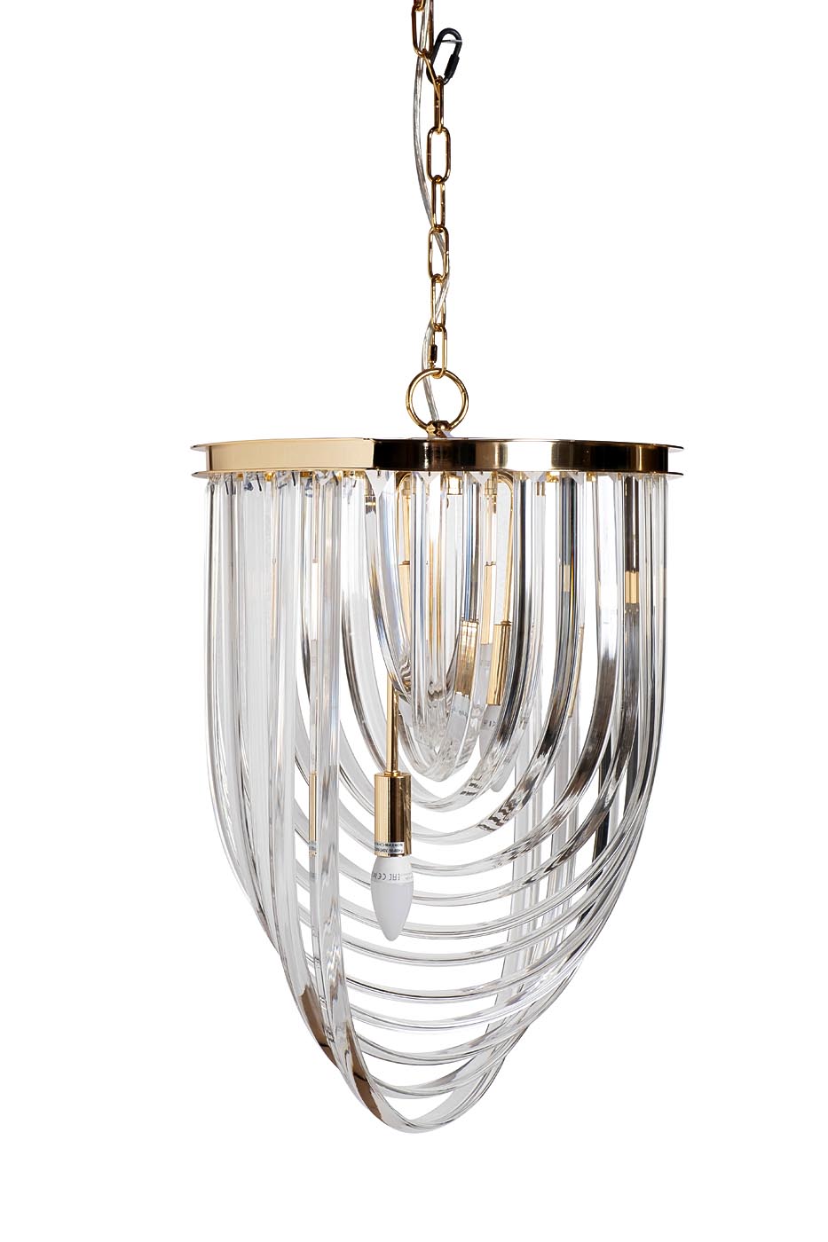 20MD3231-3G Светильник потолочный стекло/золото d40*61см_s2 1