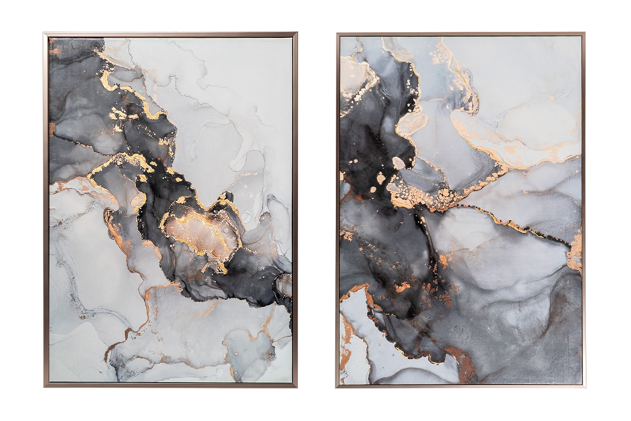 89VOR-MARBLE5 Постер «Мрамор.диптих-1» 70*100см,багет кэнвес_s2 1
