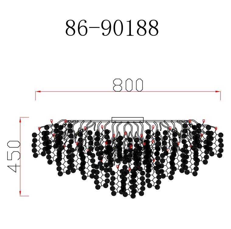 86-90188 Люстра Тенера (Tenera) круглая золото d80*h40см_s2 2