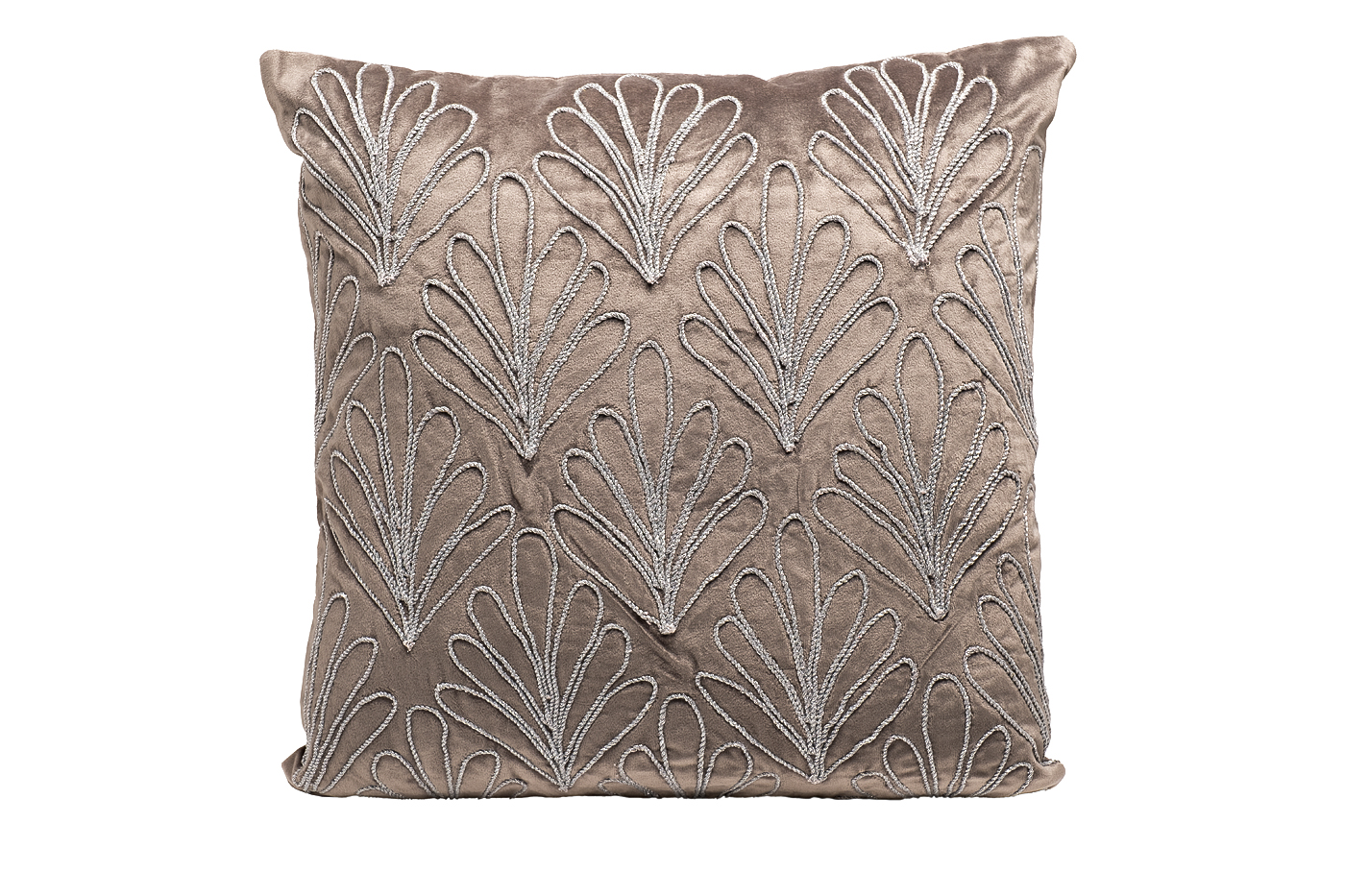 70SW-12131 Подушка с вышивкой «Акация» сереб.45*45см_s2 1