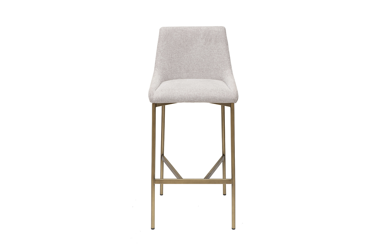 163YH-16963 Стул барный белый+бронза 45*49*101см_s2 1