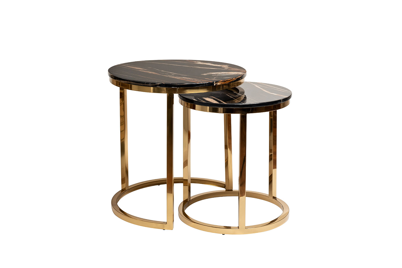 57EL-ET101B-BL Стол журнальный(набор из 2 шт) d60*63/d47*55см_s2 1