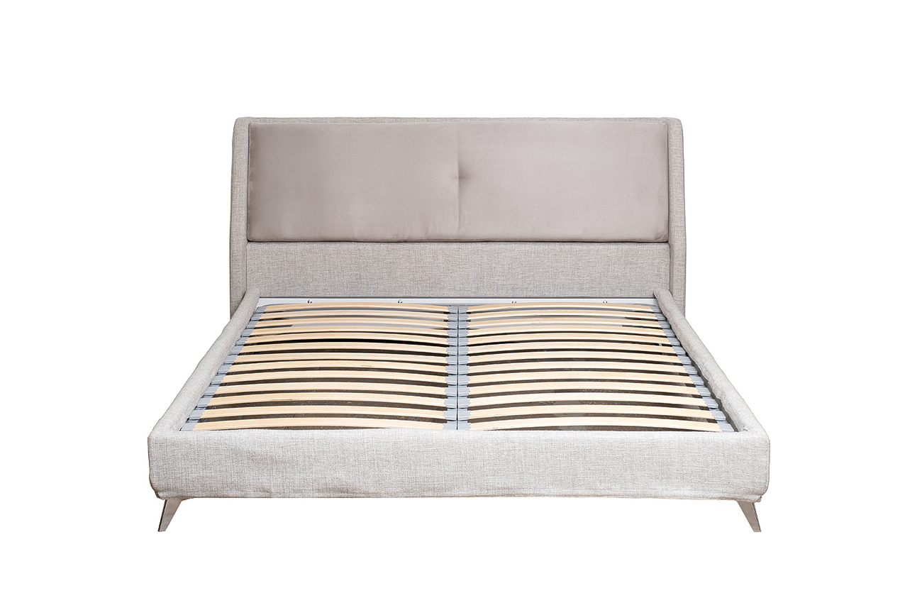 Кровать Мишель(Michelle) без под.мех. серый Norton-SER+Mocka43 183*230*99см_s2 1