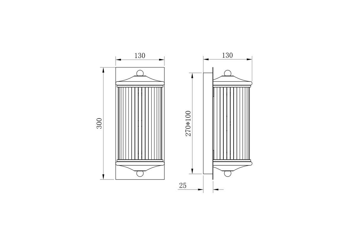 K2KG0603W-2 Бра d13*30см_s2 2
