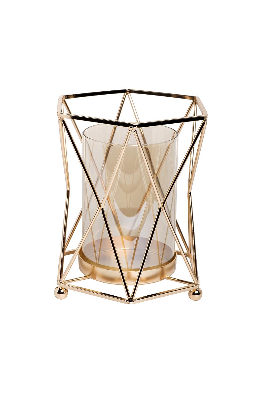 55RZ3630L Подсвечник цвет медный  d16*18см_s2 1