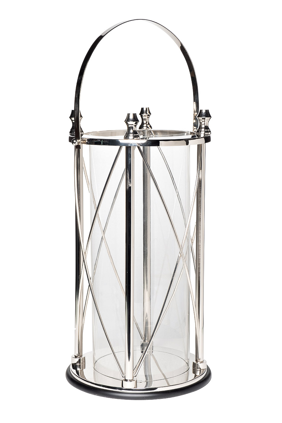 95IM-4590L Подсвечник нерж. сталь/стекло 32*26*51см_s2 1