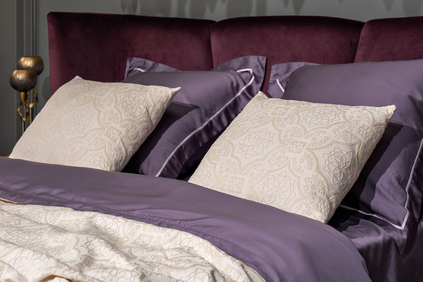 16AMR-NS5050-NAV BEG Наволочка декор. Тиара беж 50*50_s2 1