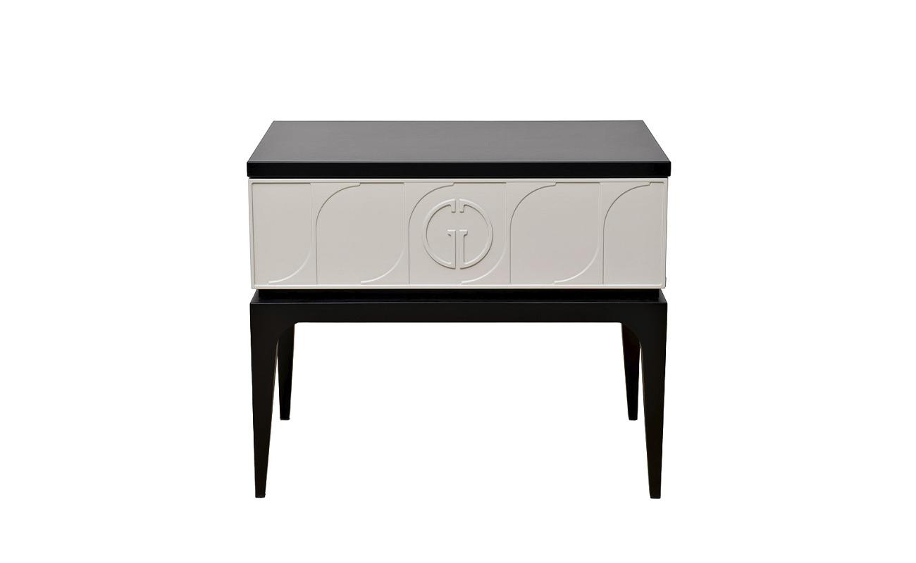 GD-00002 Тумбочка прикроватная Спинола(Spinola) черно/серая 60*40*50см_s2 1