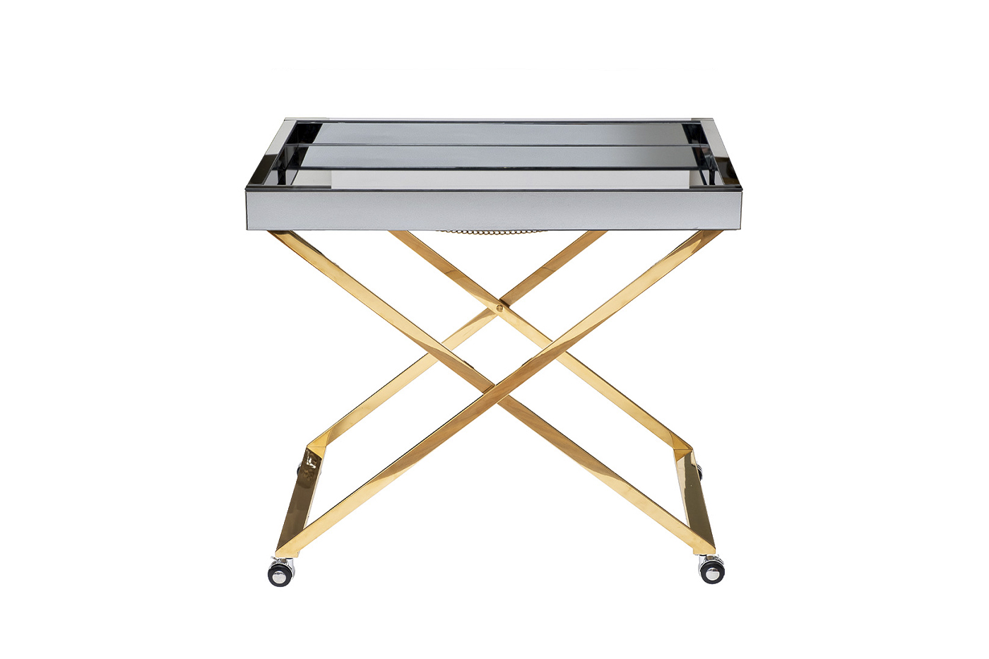 KFG134 Стол сервировочный матовый, н/ж сталь золото 80*55*67см_s2 1