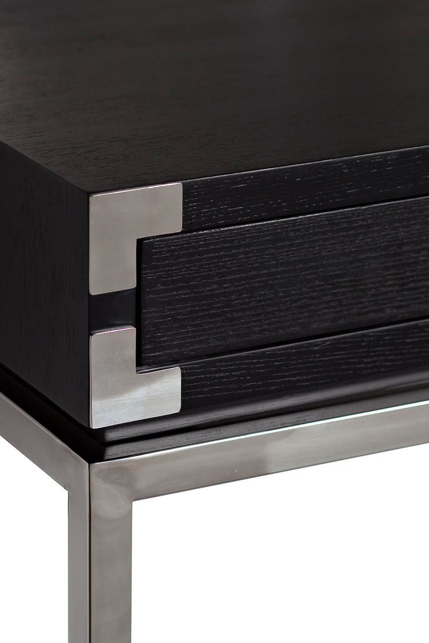 46AS-D4084-BL Стол письменный черный/хром 130*50*78см_s2 4