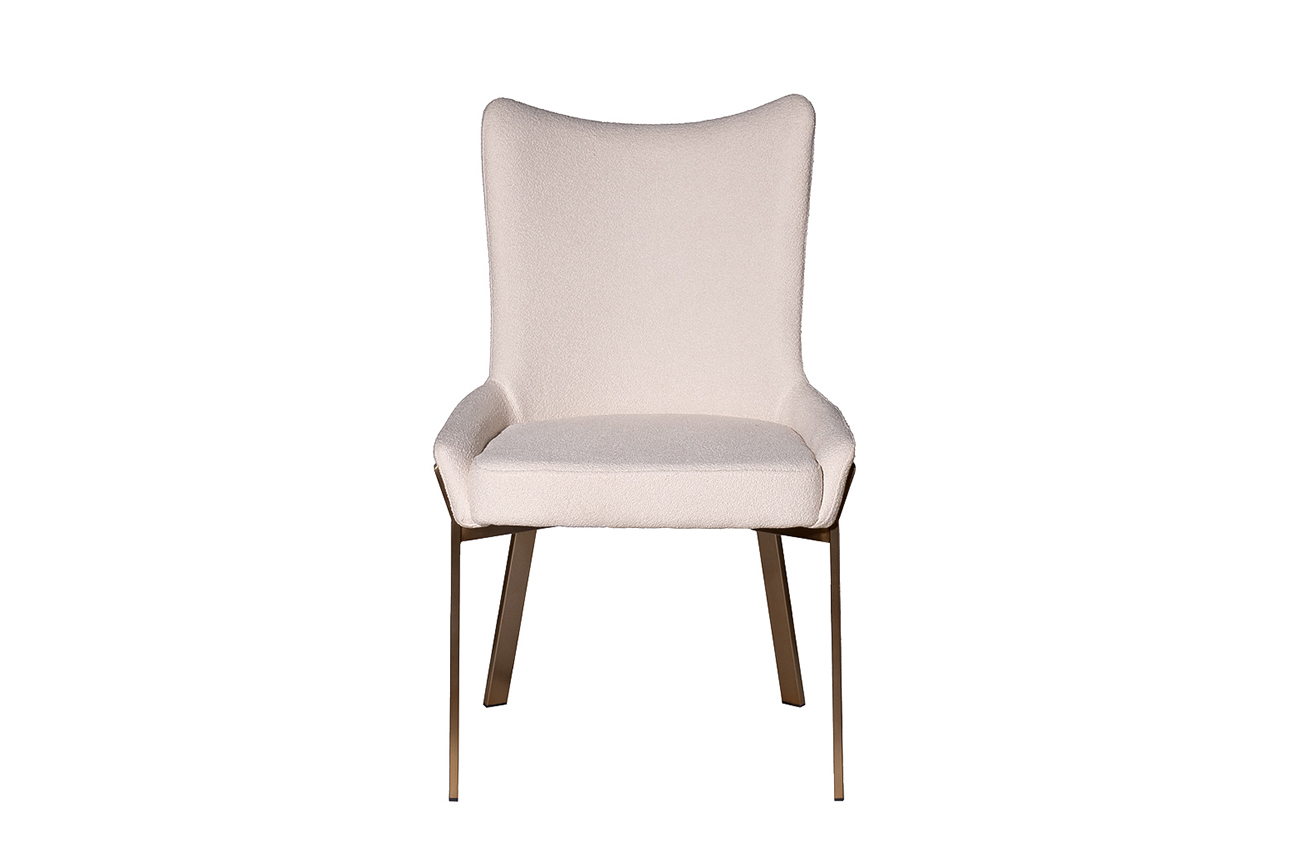 163YH-06275 Стул обеденный букле белый+бронза 57*65*91см_s2 1