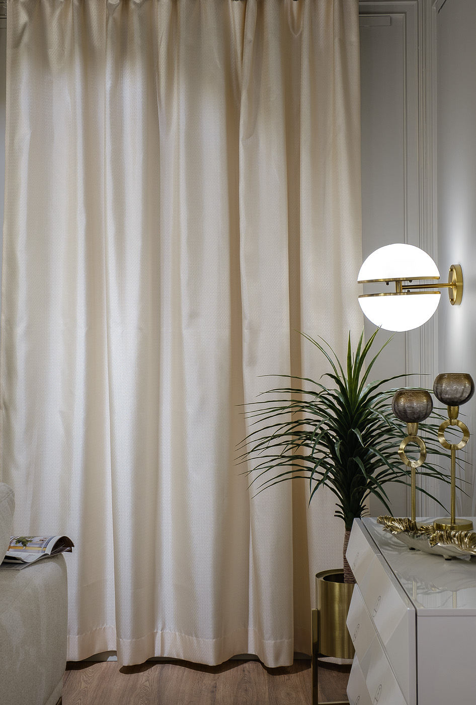 121GD-BEL01-PORT BEG Портьера BELLINI бежевая 275*260см_s2 1