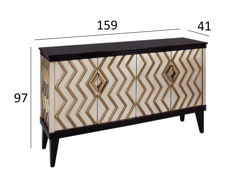 ART-1973-S Комод со столешницей из натуральн. камня 159*41*97см_s2 5