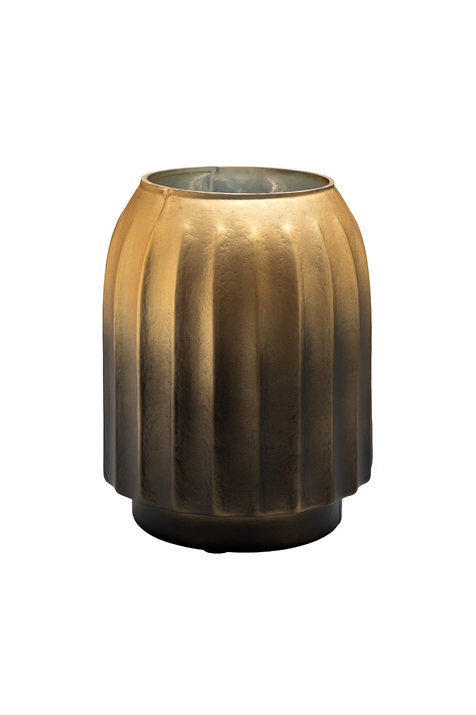 71PN-52239 Ваза декоративная стекл. золотая 14,6*14,6*19см_s2 1