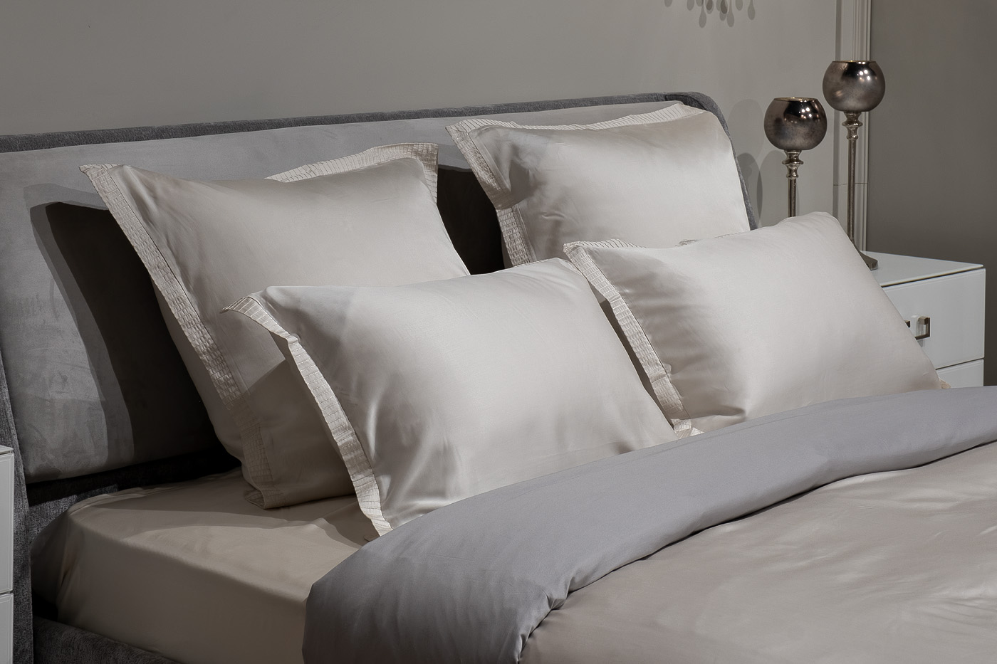 144HF-40411 Комплект наволочек тенсель жемчужный 70*70 (2шт)_s2 3