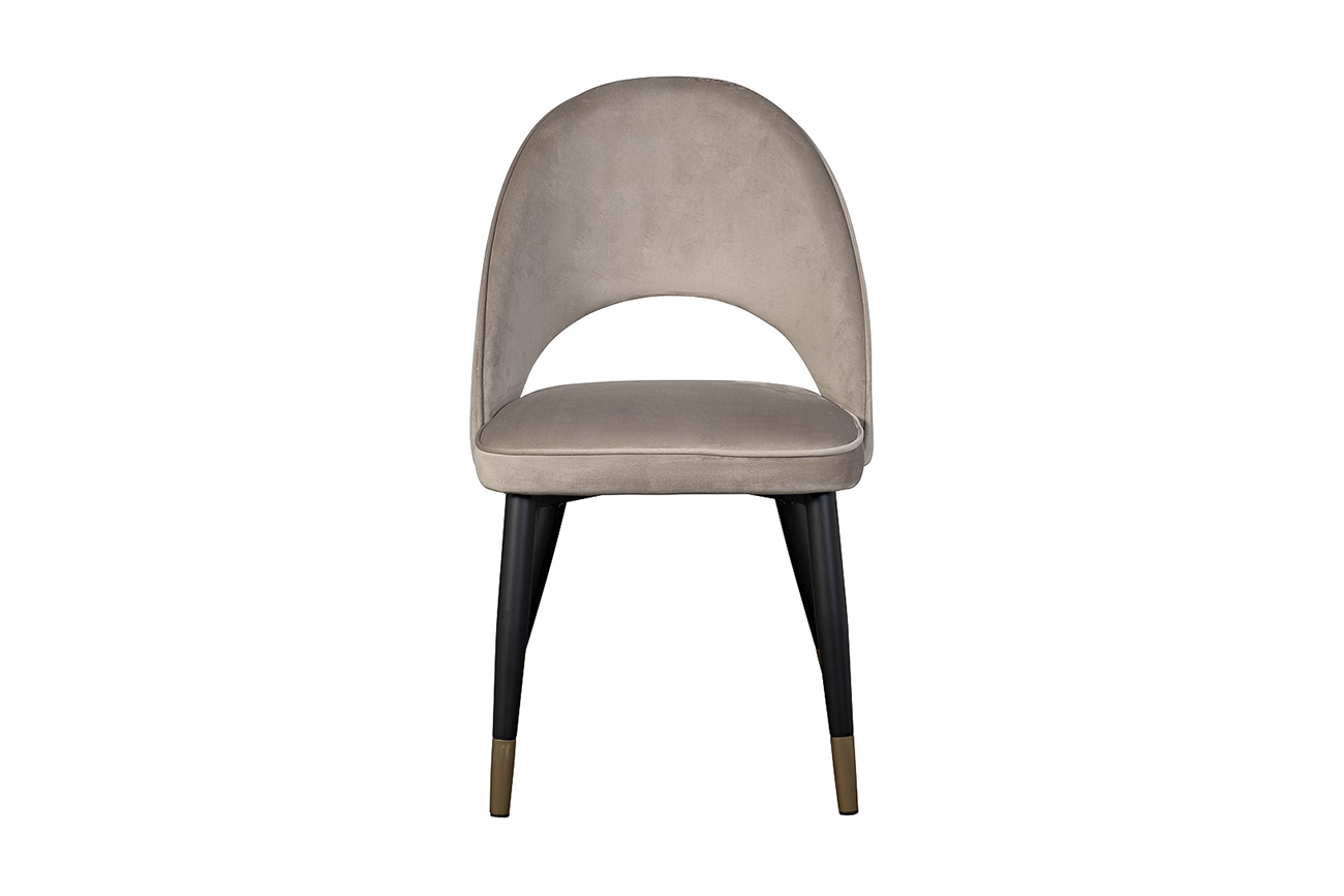 30C-12280 Стул велюр серо-бежевый 51*56*84см, наконечники мат.золото_s2 1